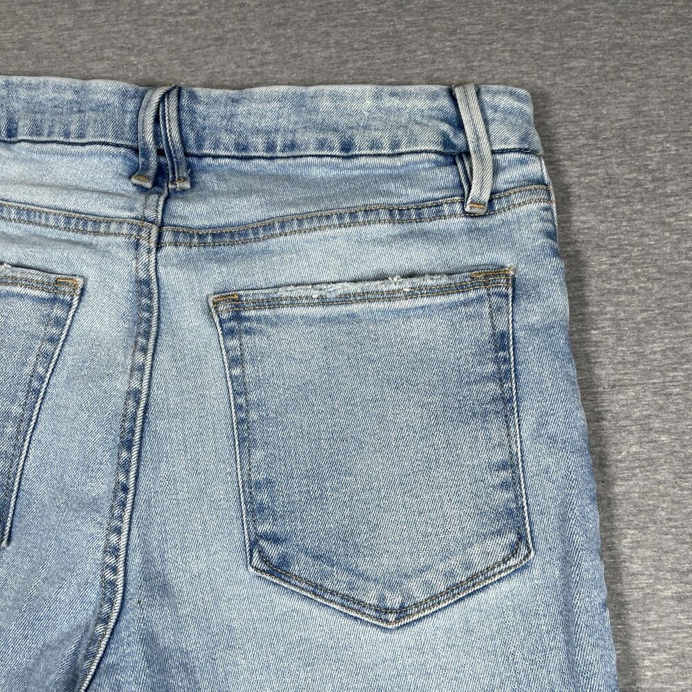 Good American Jeans Womens 12/31 Blue Flared Mid Rise Light Wash Denim - Picture 7 of 11